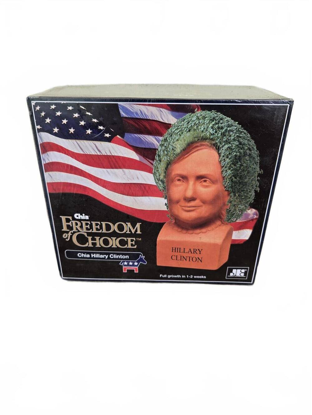 Chia Freedom Of Choice Hillary Clinton Pottery Planter Chia Pet Sealed